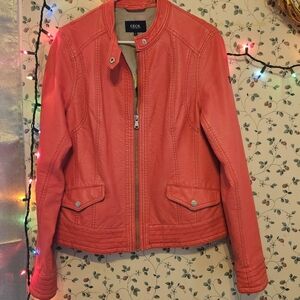 CECIL women's size medium pink leather jacket